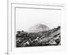 US Marines Advance Up Black Sand Beaches of Iwo Jima to Engage Japanese Troops-Louis R. Lowery-Framed Photographic Print