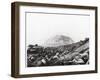 US Marines Advance Up Black Sand Beaches of Iwo Jima to Engage Japanese Troops-Louis R. Lowery-Framed Photographic Print