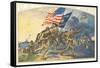 US Marines Advancing with Flags-null-Framed Stretched Canvas