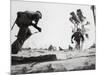 US Marines Dashing For Cover While Assaulting Japanese Positions on Betio Island-null-Mounted Photographic Print