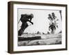 US Marines Dashing For Cover While Assaulting Japanese Positions on Betio Island-null-Framed Photographic Print