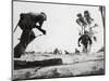 US Marines Dashing For Cover While Assaulting Japanese Positions on Betio Island-null-Mounted Photographic Print