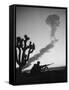 Us Marines During Atomic Bomb Testing-null-Framed Stretched Canvas