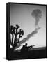 Us Marines During Atomic Bomb Testing-null-Framed Stretched Canvas