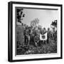 US Marines Holding Japanese Flag Captured During First Days of the Saipan Offensive-Peter Stackpole-Framed Photographic Print