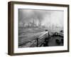 US Marines in Landing Craft Approaching Peleliu Island to Attack Occupying Japanese Forces There-null-Framed Photographic Print