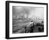 US Marines in Landing Craft Approaching Peleliu Island to Attack Occupying Japanese Forces There-null-Framed Photographic Print