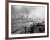 US Marines in Landing Craft Approaching Peleliu Island to Attack Occupying Japanese Forces There-null-Framed Photographic Print