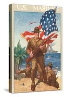 US Marines, On the Beach-null-Stretched Canvas