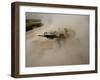 US Marines Return Fire on Taliban Positions Near the Town of Garmser in Afghanistan-null-Framed Photographic Print