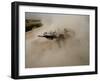 US Marines Return Fire on Taliban Positions Near the Town of Garmser in Afghanistan-null-Framed Photographic Print