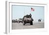 US Marines Roll into Kuwait International Airport, First Gulf War, Feb 27, 1991-null-Framed Photo