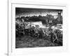 US Marines Unload Equipment and Supplies Onto the Sands of Iwo Jima from Large Coast Guard-null-Framed Photographic Print