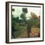 US Marines Walk Away from Blown Up Viet Cong Base, May 1966-null-Framed Photo