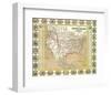 US Mexico Map 1846-null-Framed Art Print