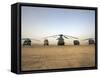 US Military Vehicles and Aircraft Lined Up on the Taxiway at Camp Speicher, Iraq-null-Framed Stretched Canvas