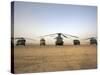US Military Vehicles and Aircraft Lined Up on the Taxiway at Camp Speicher, Iraq-null-Stretched Canvas