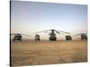 US Military Vehicles and Aircraft Lined Up on the Taxiway at Camp Speicher, Iraq-null-Stretched Canvas