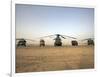 US Military Vehicles and Aircraft Lined Up on the Taxiway at Camp Speicher, Iraq-null-Framed Photographic Print