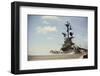 US Navy A-7 Corsair Jet Airplanes Launching from Carrier-null-Framed Photographic Print