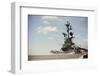 US Navy A-7 Corsair Jet Airplanes Launching from Carrier-null-Framed Photographic Print