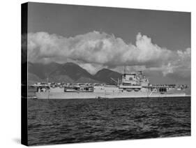 US Navy Aircraft Carrier "Enterprise" During Maneuvers in Hawaii-Carl Mydans-Stretched Canvas