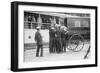 US Navy Ambulance Takes Sick Sailors From Hospital Ship-null-Framed Art Print