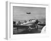 US Navy Bombers Sitting on Deck of Aircraft Carrier-null-Framed Photographic Print