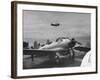 US Navy Bombers Sitting on Deck of Aircraft Carrier-null-Framed Photographic Print