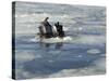 US Navy Diver Signals He is Okay During a Training Mission in the Icy Thames River-Stocktrek Images-Stretched Canvas