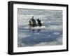 US Navy Diver Signals He is Okay During a Training Mission in the Icy Thames River-Stocktrek Images-Framed Photographic Print