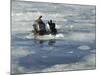 US Navy Diver Signals He is Okay During a Training Mission in the Icy Thames River-Stocktrek Images-Mounted Photographic Print