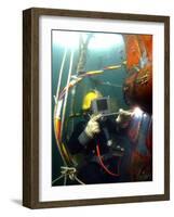 US Navy Diver-Stocktrek Images-Framed Photographic Print