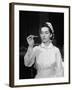 US Navy Nurse in Uniform Reading a Thermometer-null-Framed Photographic Print