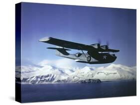 Us Navy Pby Catalina Bomber in Flight-null-Stretched Canvas