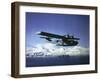 Us Navy Pby Catalina Bomber in Flight-null-Framed Photographic Print