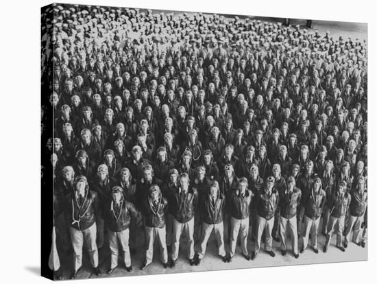 US Navy Pilot Cadets and Ground Crew-Dmitri Kessel-Stretched Canvas