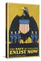 Us Navy Poster, WWI-null-Stretched Canvas