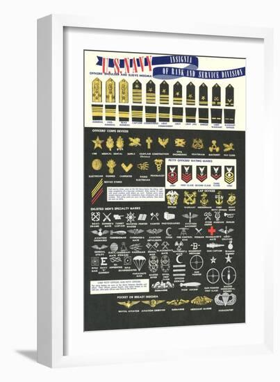 US Navy Rank and Service Insignia-null-Framed Art Print