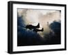 US Navy SBD Dauntless Dive Bombers in Flight-null-Framed Photographic Print