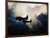 US Navy SBD Dauntless Dive Bombers in Flight-null-Framed Photographic Print