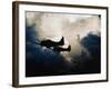 US Navy SBD Dauntless Dive Bombers in Flight-null-Framed Photographic Print