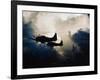 US Navy SBD Dauntless Dive Bombers in Flight-null-Framed Photographic Print