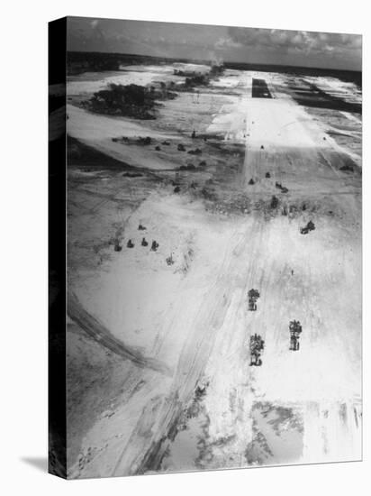 US Navy Seabees Building Runways During Creation of an Air Base-J^ R^ Eyerman-Stretched Canvas