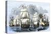 US Navy Squadron Commanded by Matthew Perry Sailing for Japan, 1852, including USS Susquehannah-null-Stretched Canvas