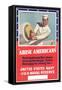 US Navy Vintage Poster - Arise Americans-Lantern Press-Framed Stretched Canvas