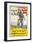 US Navy Vintage Poster - Follow the Flag-Lantern Press-Framed Art Print