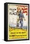 US Navy Vintage Poster - Follow the Flag-Lantern Press-Framed Stretched Canvas