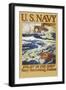 US Navy Vintage Poster - Help Your Country-Lantern Press-Framed Art Print