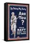 US Navy Vintage Poster - I'm Doing My Duty-Lantern Press-Framed Stretched Canvas